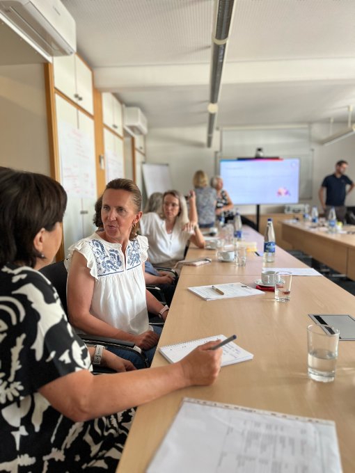 KLUG-Workshop zum Hitzeschutz in Mainz - Teilnehmer:innen im Austausch